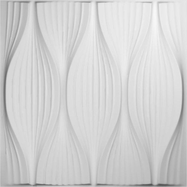 Ekena Millwork Willow EnduraWall Decorative 3D Wall Panel, White, 19 5/8"W x 19 5/8"H WP20X20WWWH